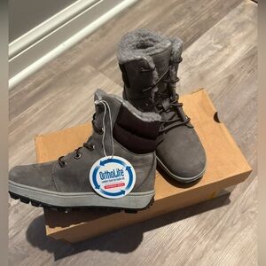 Vintage Timberland Youth MOOSE MOUNTAIN GIN LACE Boots  GRY/GRD 13172R  **NEW